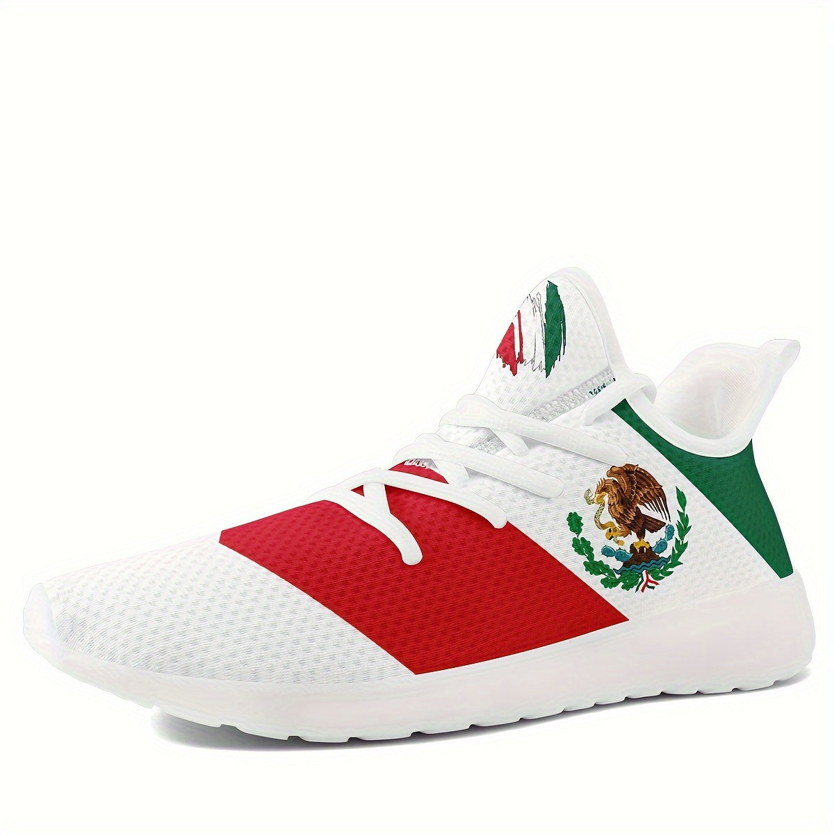 Trendy Mexico Pattern Sneakers - Plus Size Men's Breathable Soft Sole Shoes